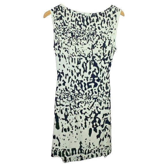 Diane von Furstenberg Dress Size 8 Sleeveless Animal Print Faux Wrap Front - Picture 4 of 6